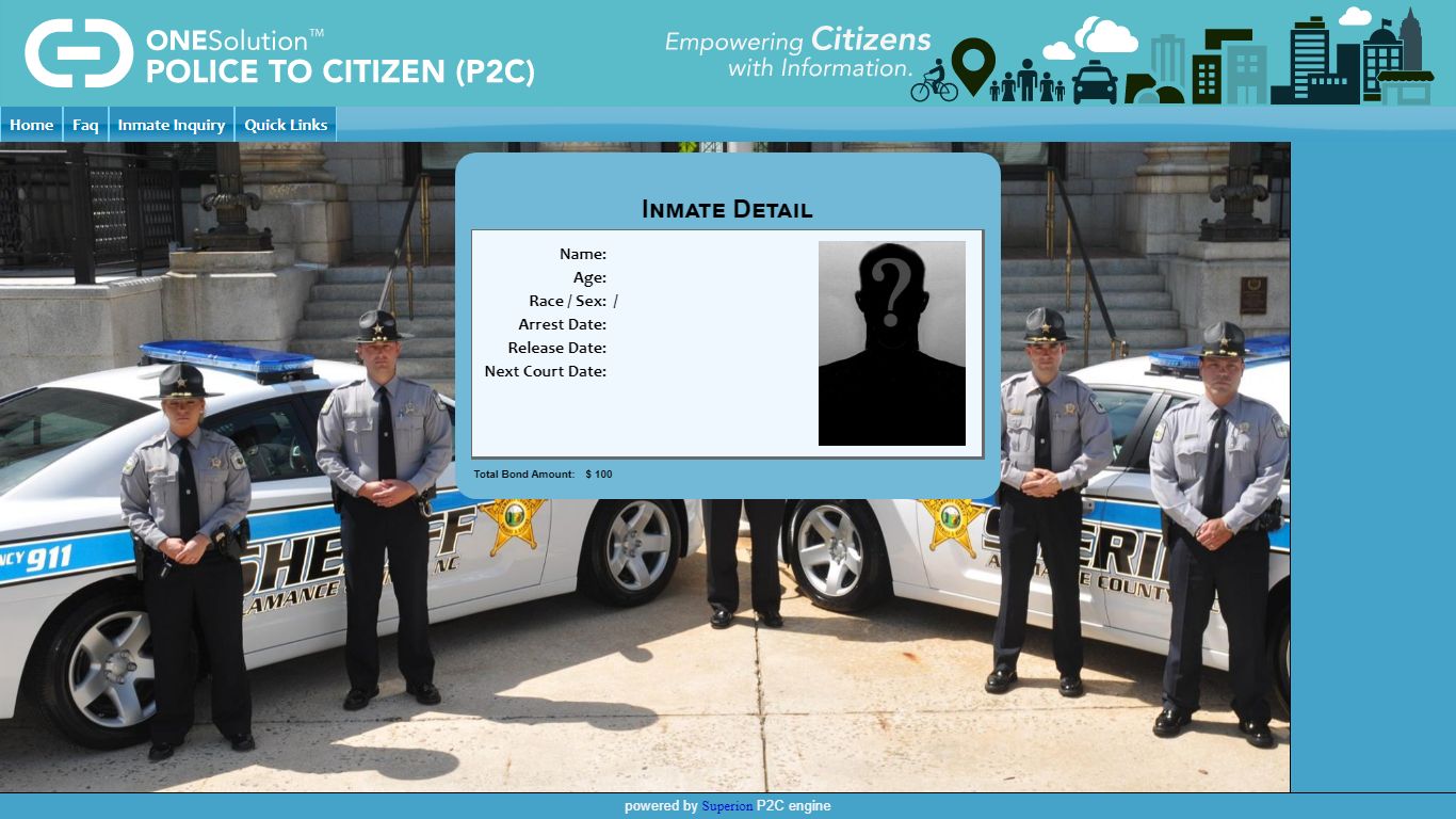 Alamance County Sheriff's Office P2C - provided by OSSI